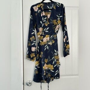 Lulu long sleeve silk dress